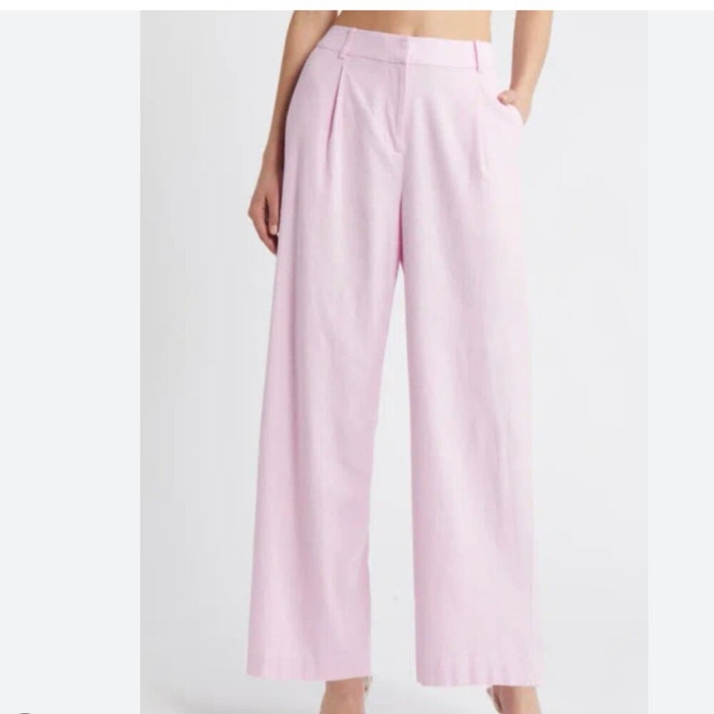 Open edit high rise linen pant